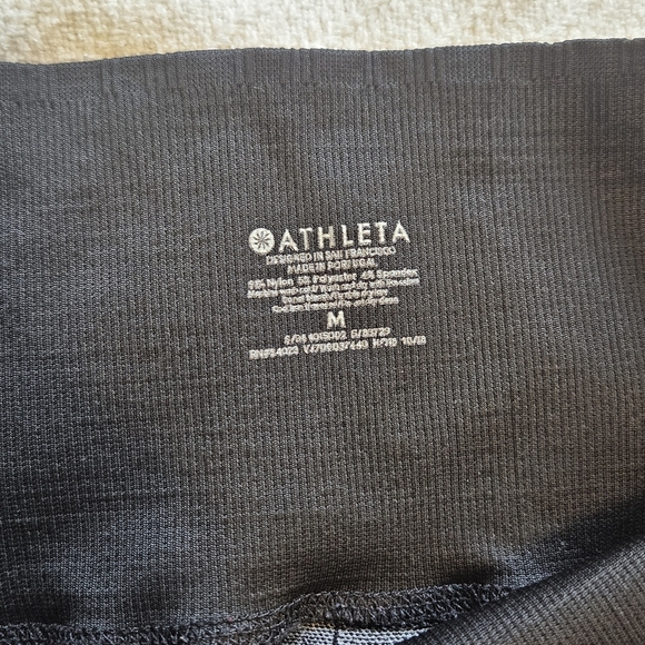 ATHLETA Black White Gray‎ Intarsia Knit Seamless Active Gym Leggings Size Medium - Picture 5 of 10